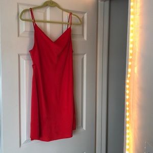 URBAN red droopy dress.